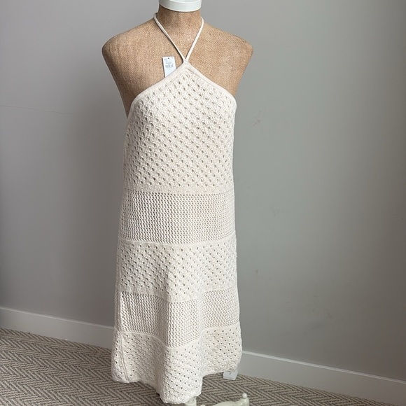 Old Navy Halter Tie-Strap Crochet Mini Dress LARGE NEW! - Picture 8 of 10